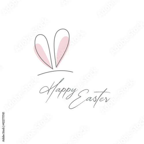 Easter. Easter label badge design with lettering