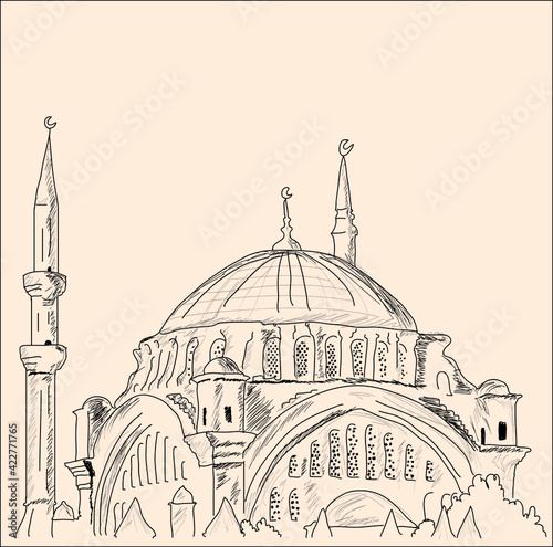 Berat kandilimiz mubarek olsun Translation: islamic holy night, vector, Barat festival vector photo