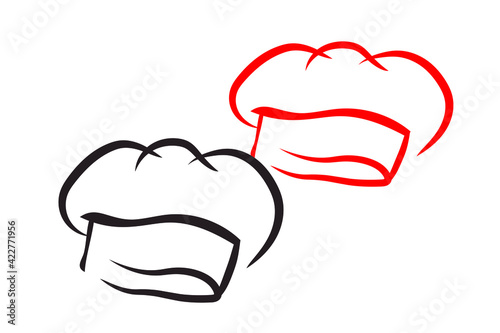 Chef hat icon concept as label, logo, template, design and symbol
