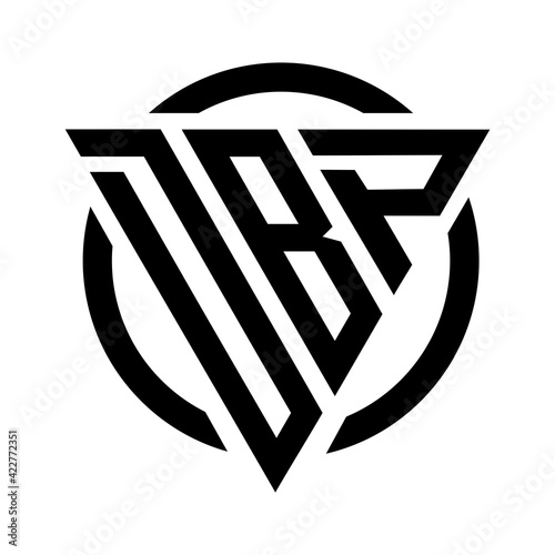 Initial letter DBP triangle monogram cool simple modern logo concept 