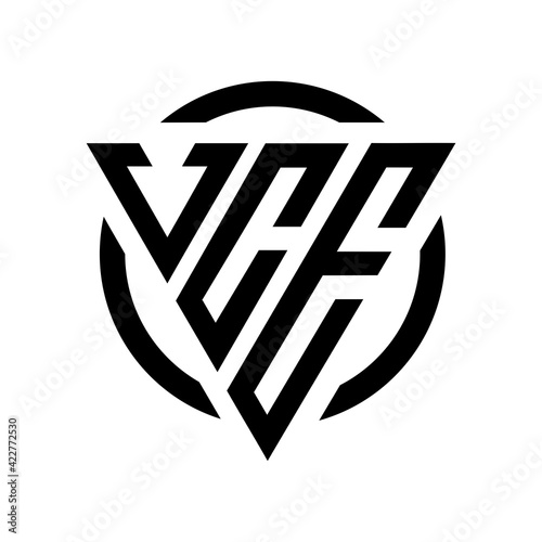 Initial letter VCE triangle monogram cool simple modern logo concept 