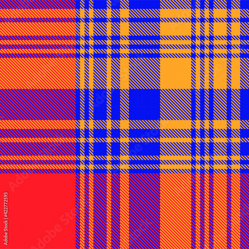 Orange Ombre Plaid textured seamless pattern suitable for fashion textiles and graphics