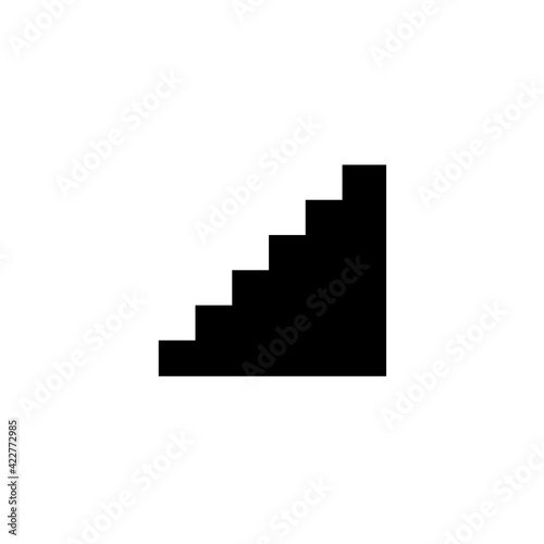Stairs Up Symbol Icon Vector Design Illustration