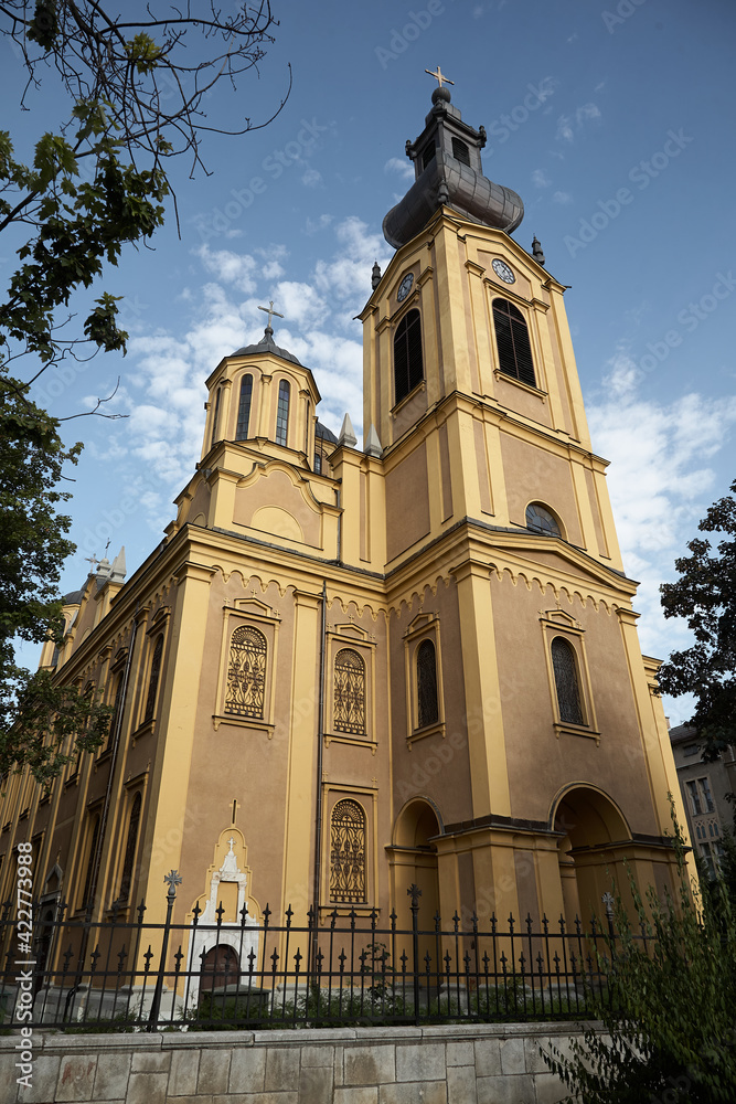 The Cathedral of the Nativity of the Virgin Mary in Sarajevo, Bosnia and Herzegovina is one of the largest Orthodox churches in the Balkans. Exterior shot.
The Cathedral of the Nativity of the Virgin Mary in Sarajevo, Bosnia and Herzegovina is one of the largest Orthodox churches in the Balkans. Exterior shot.