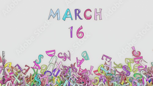 March 16 birthday party date schedule calendar