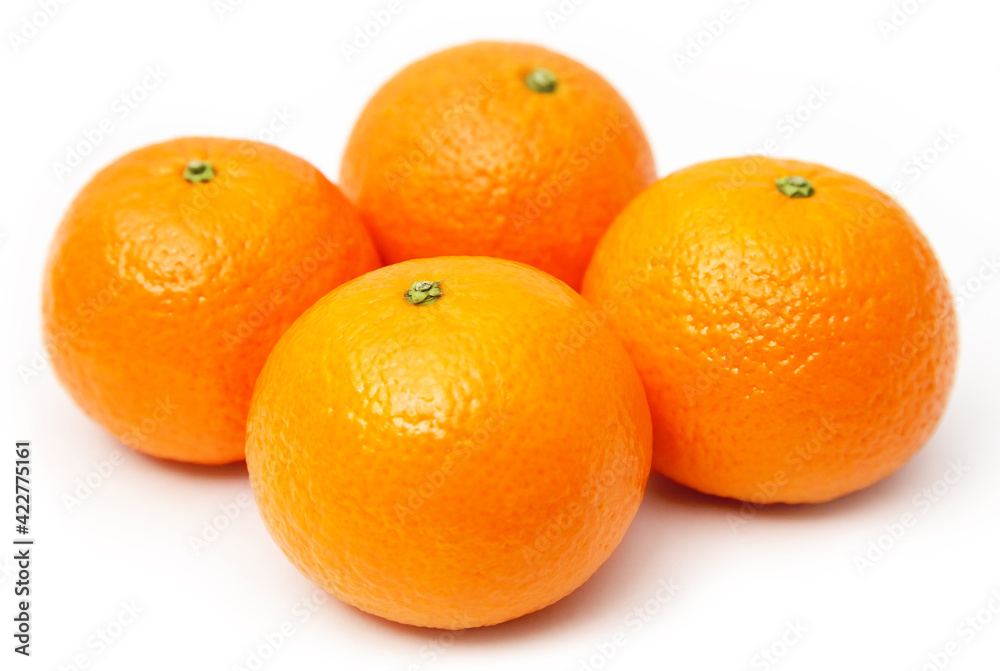 Four oranges isolated on white Four oranges isolated on white