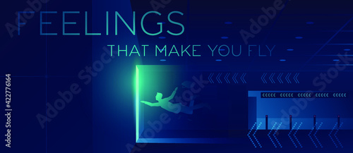 Businessman flies at the airport. Airport waiting room