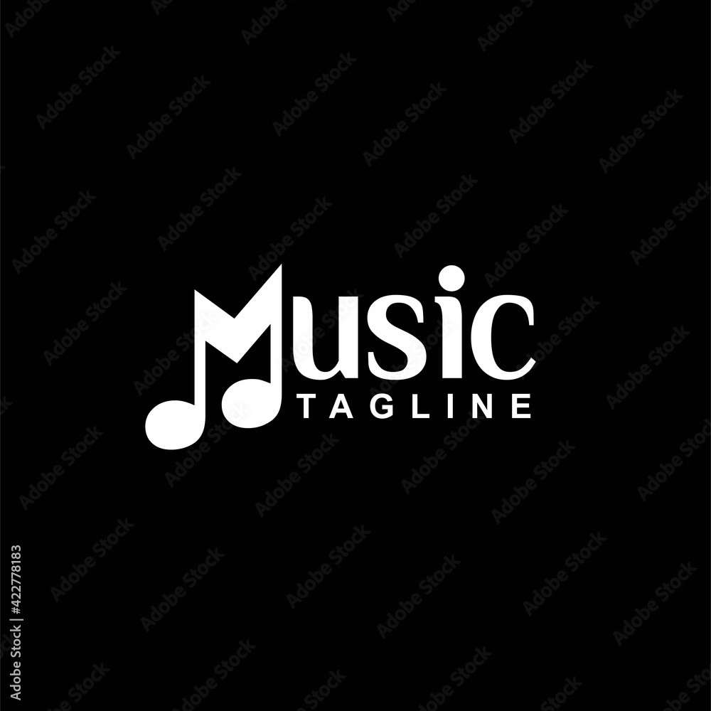 Music lettering logo, Music logo design