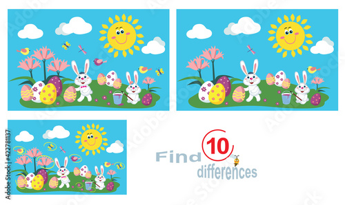 Easter.Find 10 differences.
