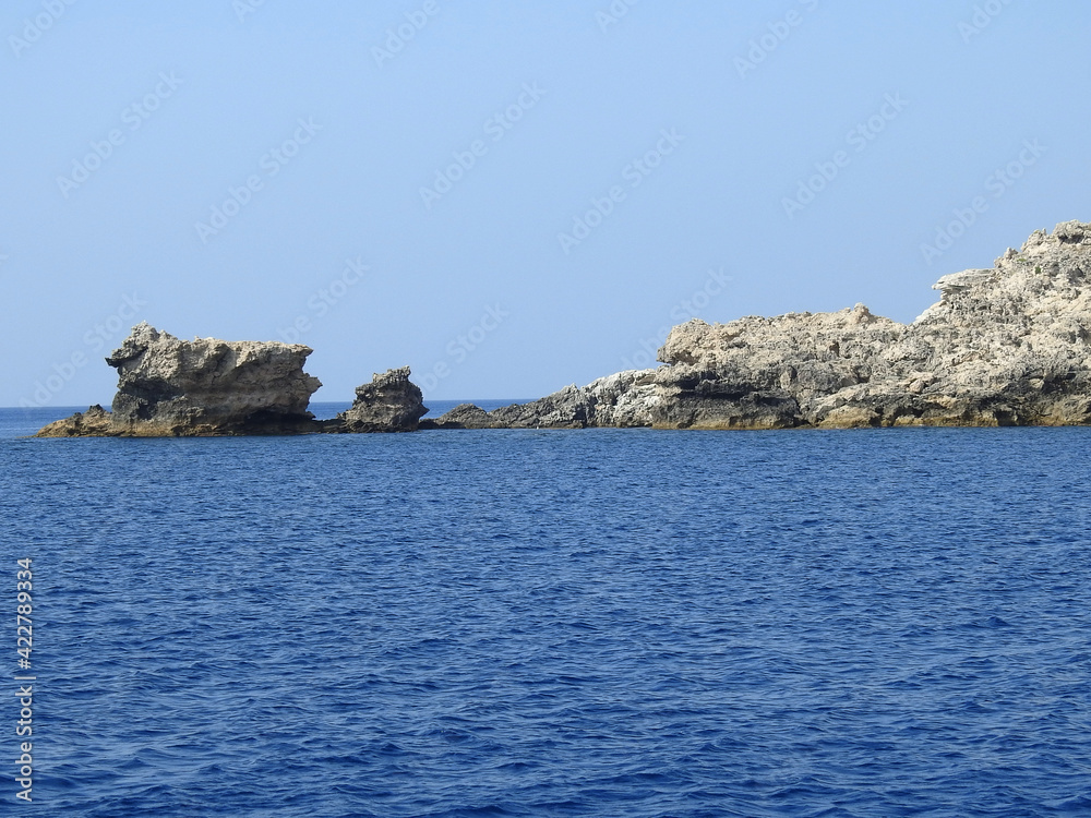 Sea and rocky land