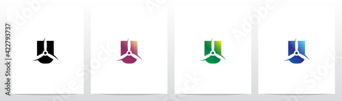 Propeller On Letter Logo Design U