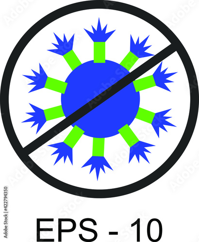 Coronavirus. Virus symbol image, colored COVID-19.