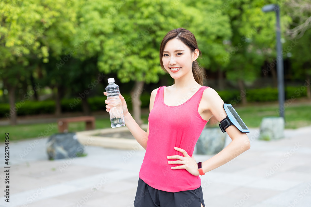 sport woman with sport bottle sport woman with sport bottle