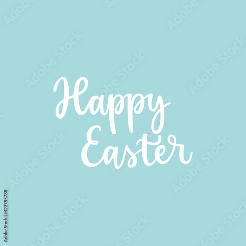 Happy Easter vector calligraphy text. Hand drawn lettering poster for Easter.