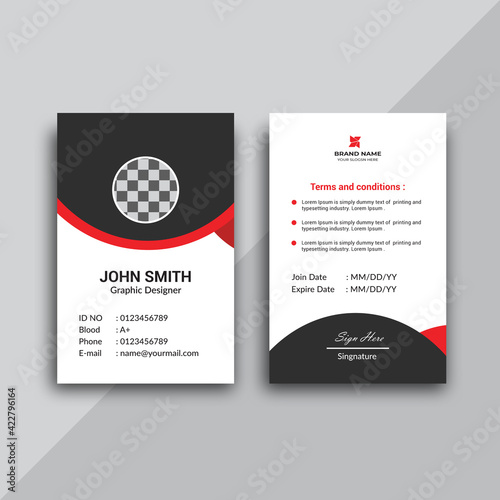  ID card  print template desing 