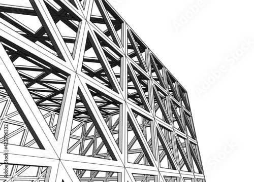 Structure building construction industrial background