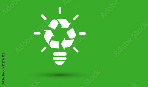 icona lampadina, idea, ecologia, riciclo