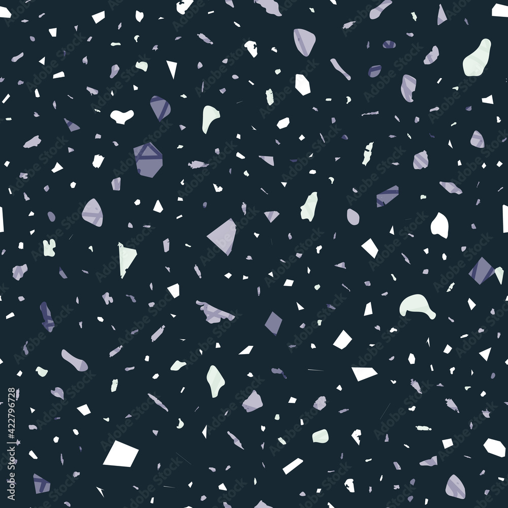 Terrazzo seamless pattern. Dark classic flooring t Terrazzo seamless pattern. Dark classic flooring t