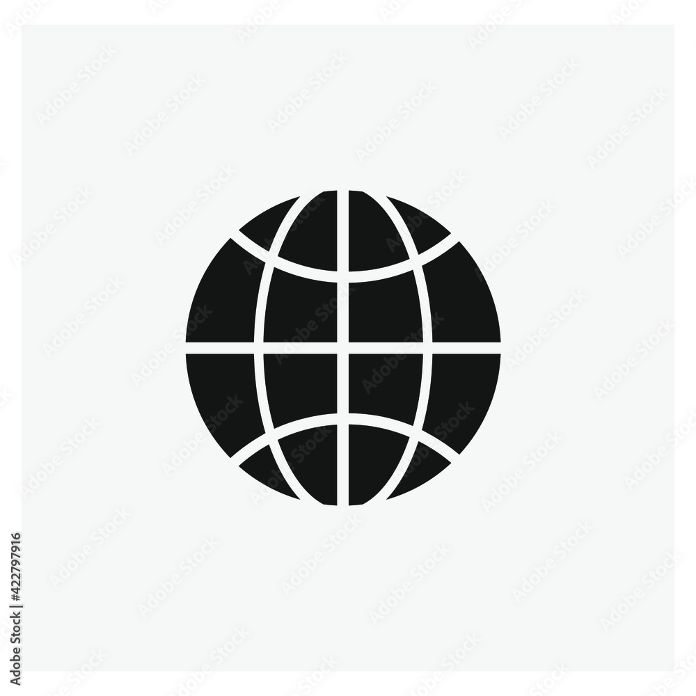 Earth globe vector icon. Editable stroke. Linear style sign for use on web design and mobile apps, logo. Symbol illustration. Pixel vector graphics - Vector Earth globe vector icon. Editable stroke. Linear style sign for use on web design and mobile apps, logo. Symbol illustration. Pixel vector graphics - Vector