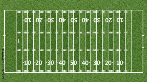 Wallpaper Mural American football field with hash marks and yard lines. Grass textured. Torontodigital.ca