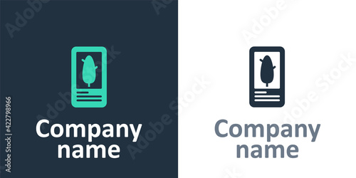 Logotype Tarot cards icon isolated on white background. Magic occult set of tarot cards. Logo design template element. Vector
