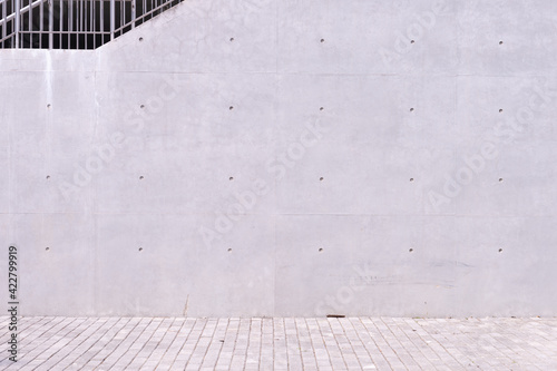 street wall background ,Industrial background, empty grunge urban street with warehouse brick wall