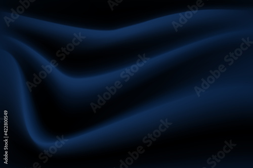 abstract wavy luxury dark blue. cloth texture wave shadow soft crumpled fabric background. illustration vector