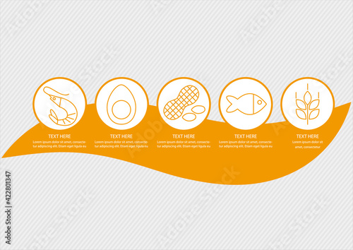 Food allergen - Infographic icons template