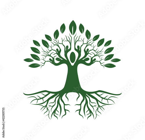 People Tree Vector Sign