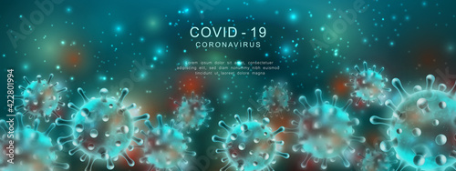 Coronavirus COVID-19 global epidemic flu disease background image 3D virus