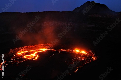 Volcan Erta Ale, désert de Danakil, Éthiopie