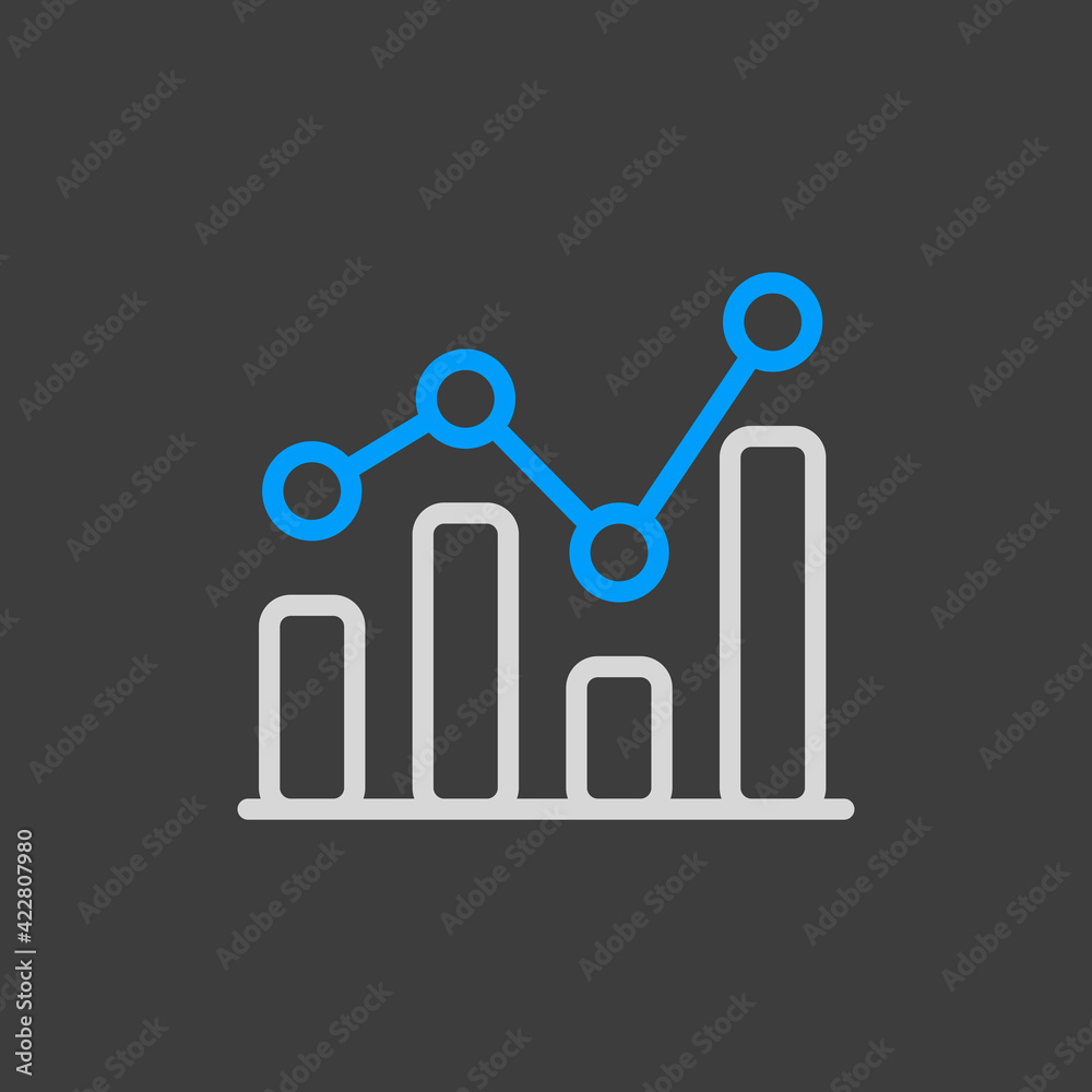 Graph in trendy vector icon. Finances sign Graph in trendy vector icon. Finances sign