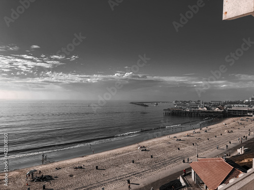 pier at sunset photo