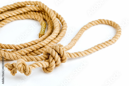Hanging loop isolated on white background.