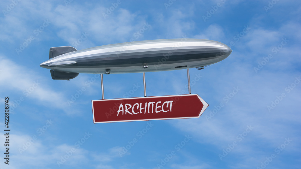Fototapeta premium Street Sign to Architect