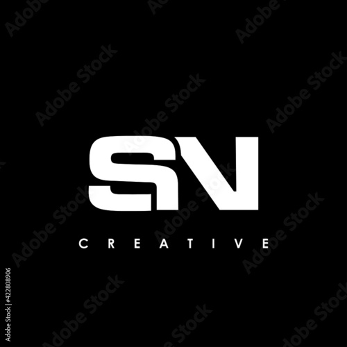 SN Letter Initial Logo Design Template Vector Illustration