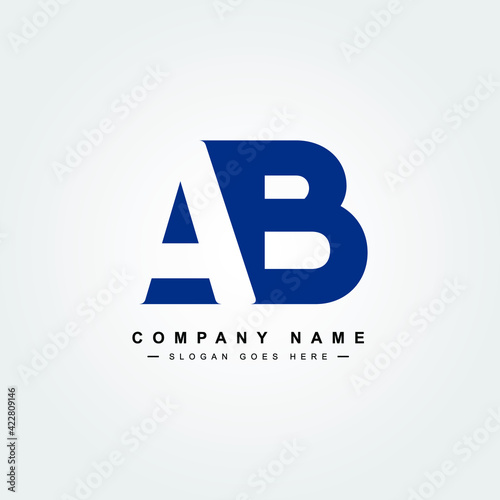 AB Initial Letter Logo - Simple Business Logo