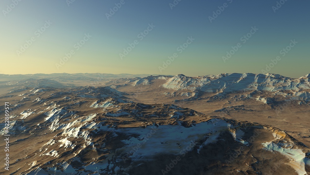 view from a beautiful planet, beautiful space background 3d render view from a beautiful planet, beautiful space background 3d render