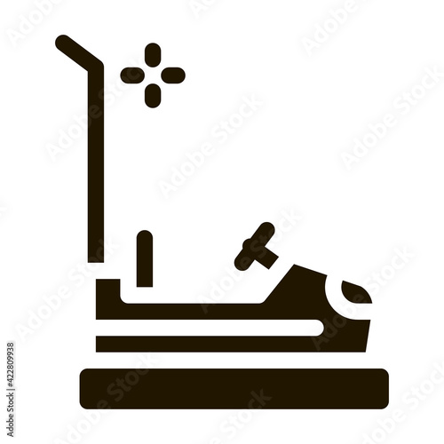 bumper car icon Vector Glyph Illustration