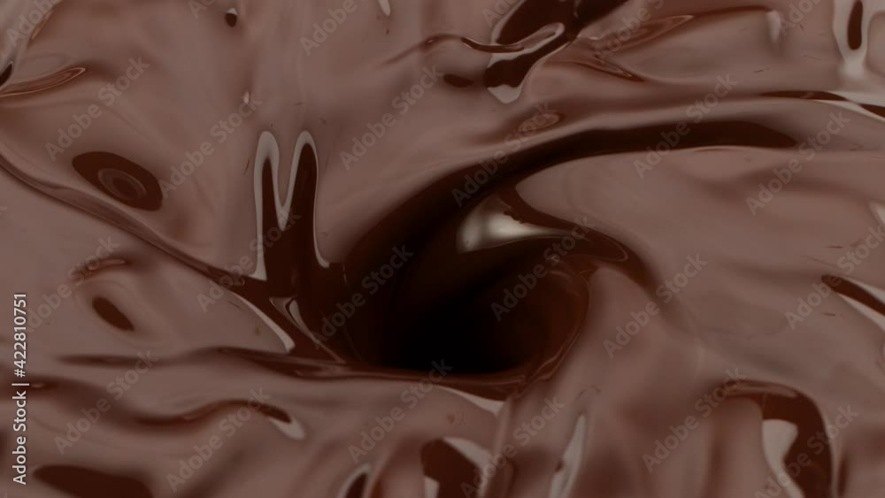 Super slow motion of dark hot chocolate twister. Filmed on high speed cinema camera, 1000fps. Super slow motion of dark hot chocolate twister. Filmed on high speed cinema camera, 1000fps.