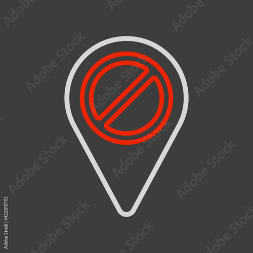 Forbidden pin map vector icon. Map pointer Free Download Forbidden pin map vector icon. Map pointer - GFXLoad