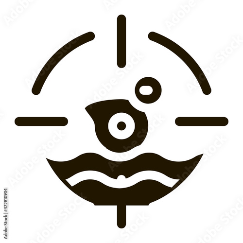 toy duck shooting icon Vector Glyph Illustration