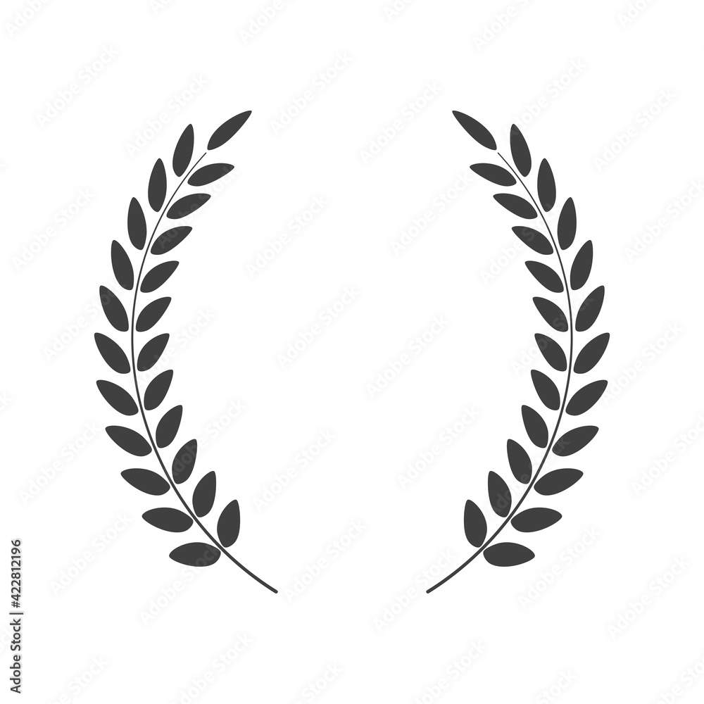 Laurel wreath vector isolated on white background Laurel wreath vector isolated on white background