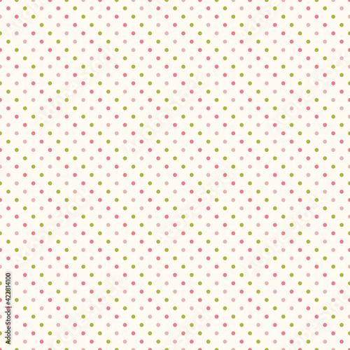 Colorful polka dot seamless pattern. Vector background.