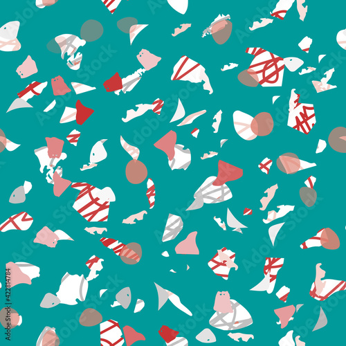 Terrazzo seamless pattern. Colorful classic floori