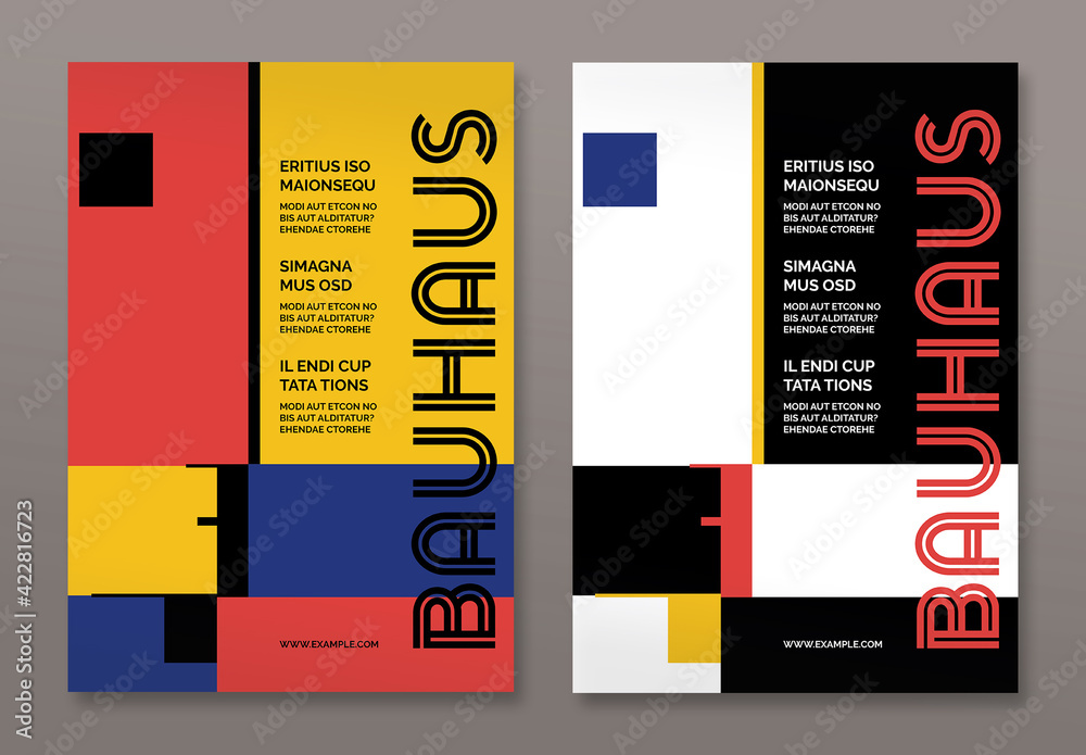 Bauhaus Style Poster Stock Template Adobe Stock