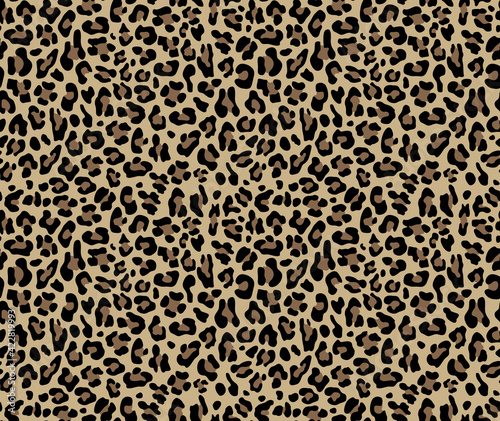 Vector leopard pattern  seamless print. Trendy background.