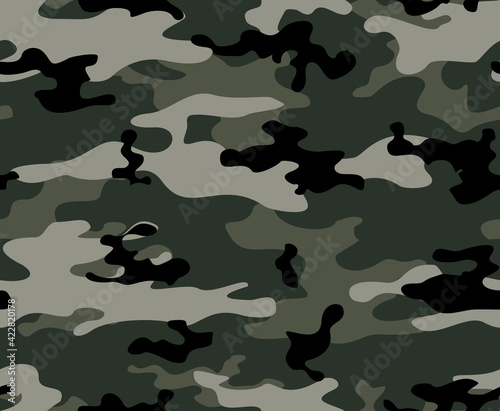 
Gray vector camouflage pattern, military background, stylish template