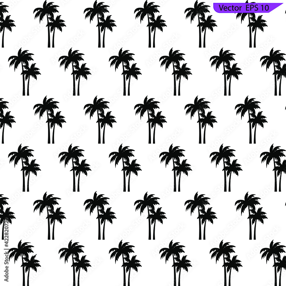 Palm tropical tree texture. Tropical seamless pattern with leaves. Palm background with tropical leaves. tropical palm trees seamless