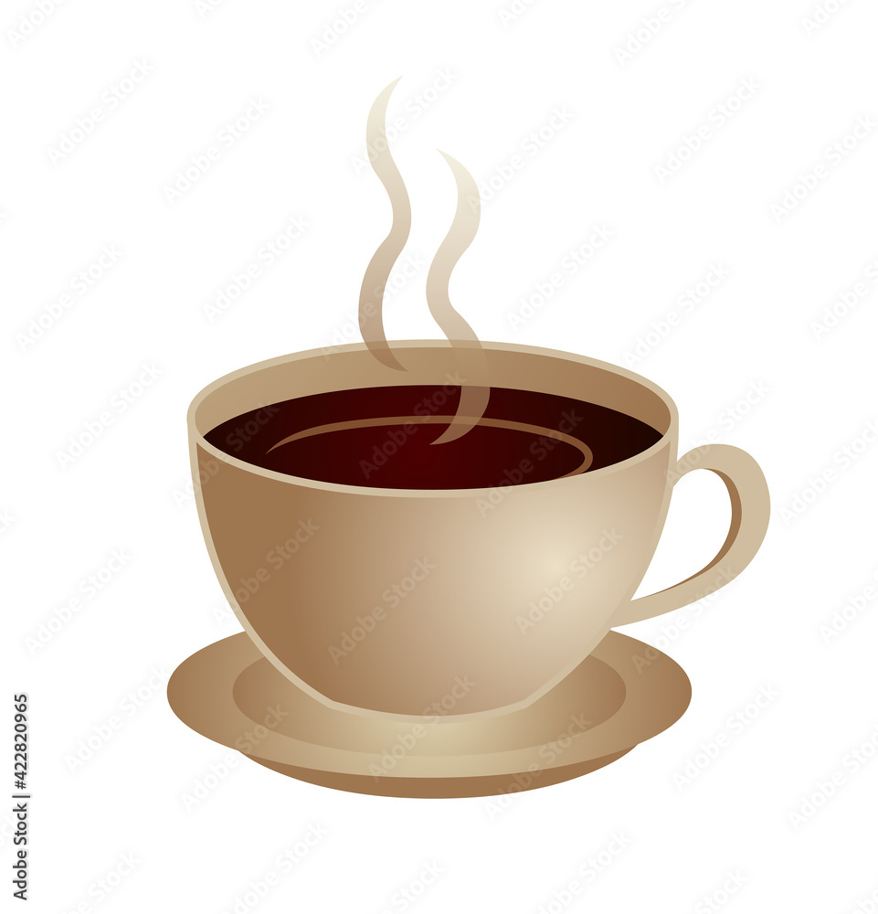 Obraz premium Hot coffee cup illustration